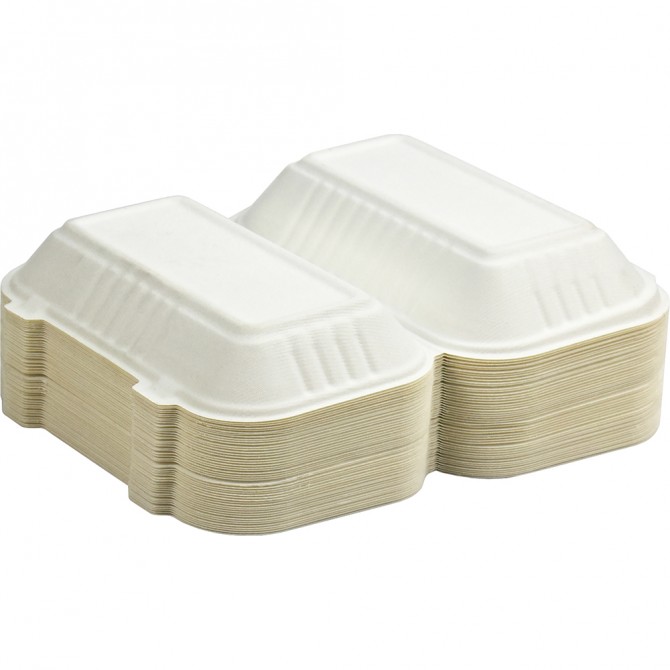 Eco-Bio Bagasse Clamshell HP10 - 9