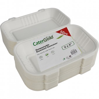 Eco-Bio Bagasse Clamshell HP10 - 9