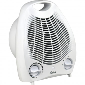 Electic Fan Heater / Cooler with Overheat Protection 1kW & 2kW White 