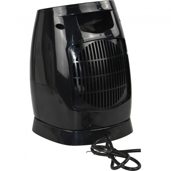 Electric Ceramic Fan Heater with 3 Settings 1500W Black image