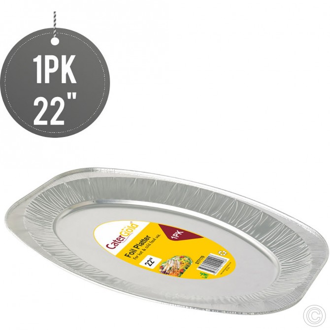 Aluminium Oval Foil Platter 22'' FOIL PRODUCTS image