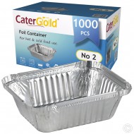 CaterGold Aluminium Foil Container No 2 1000 set