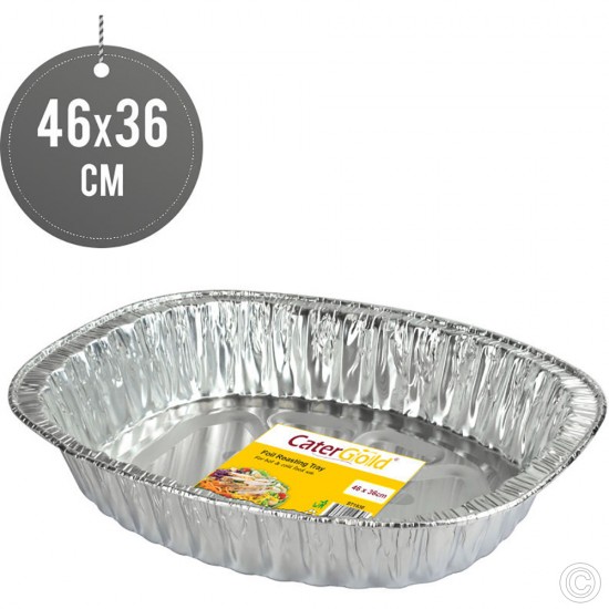 Large Aluminium Foil Roasting Tray Oval (46x36cm) FOIL PRODUCTS image