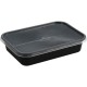 Microwave Plastic Food Containers Black Base 500CC 6pack image