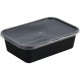 Microwave Plastic Food Containers Black Base 650CC 5pack image