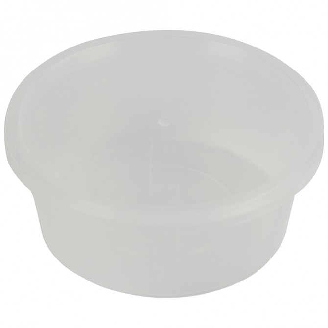 Microwave Plastic Food Containers Round 16oz 5pack PLASTIC DISPOSABLE image