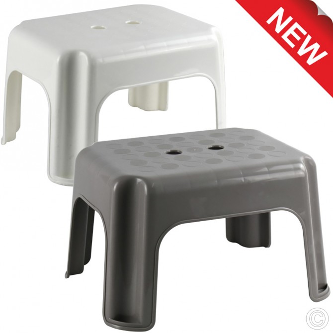 Heavy Duty Plastic Sitting Stool Stackable Small image