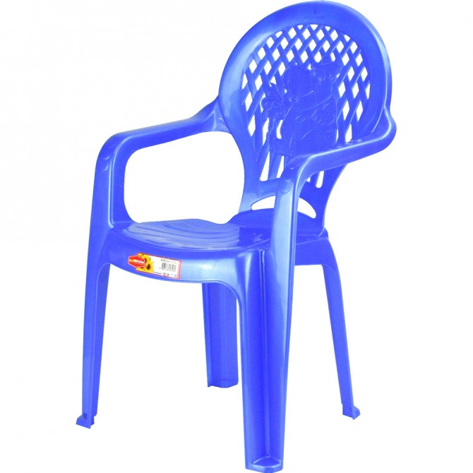 Sturdy Plastic Children's Chair with Hippo Design image