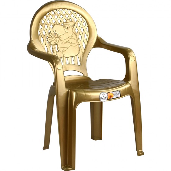 Sturdy Plastic Children's Chair with Hippo Design image