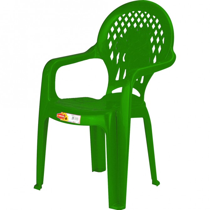 Sturdy Plastic Children's Chair with Hippo Design image