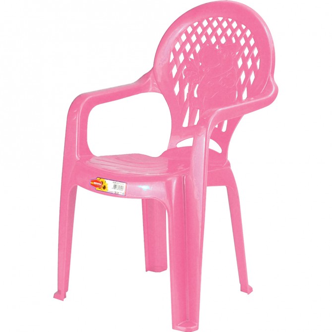 Sturdy Plastic Children's Chair with Hippo Design image