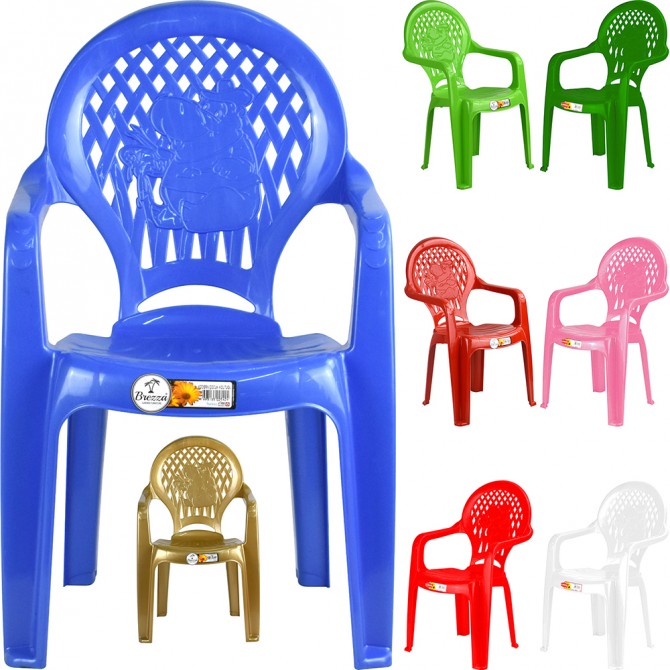 Sturdy Plastic Children's Chair with Hippo Design image