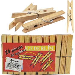 Wooden Cloth Pegs 24pk