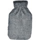 Faux Fur Cover Hot Water Bottle 2L Black image