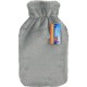 Faux Fur Cover Hot Water Bottle 2L Grey image