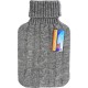 Knitted Cover Hot Water Bottle 2L Grey image