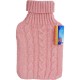 Knitted Cover Hot Water Bottle 2L Pink image