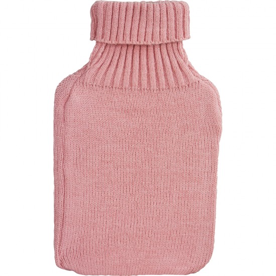 Knitted Cover Hot Water Bottle 2L Pink image