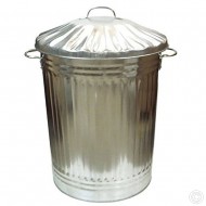 Galvanised Trash Bin Large 90L