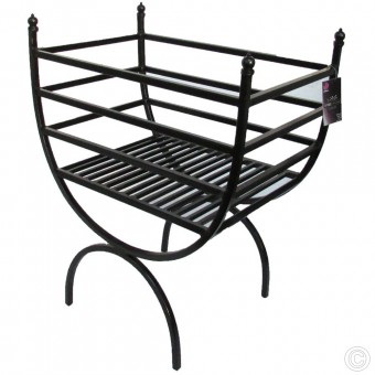 Brazier Curved Log Holder Log Basket / Log Rack Fireplace