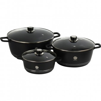 Non Stick Die-Cast Casserole Set 3pc - 20-26-30cm