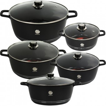 Non Stick Die-Cast Casserole Set 5pc - 20-24-28-30-32cm