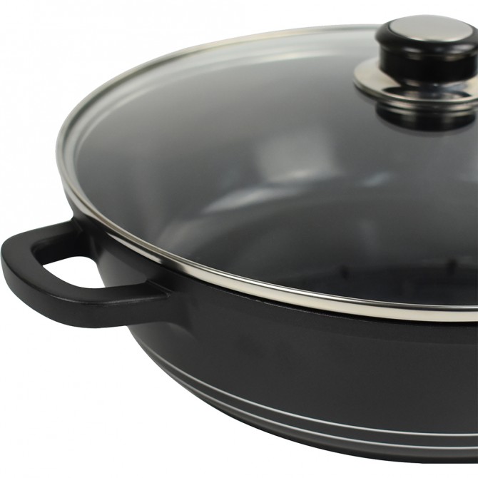 Non Stick Die-Cast Shallow Casserole Pot 28cm NON STICK COOKWARE image