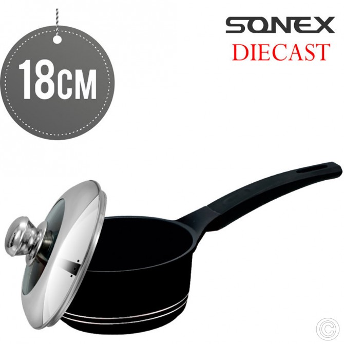 Sonex Splendor Sauce Pan Diecast 18cm NON STICK COOKWARE image