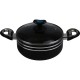 Sterling Non Stick Casserole 20cm BLACK With Glass Lid & Induction Bottom image