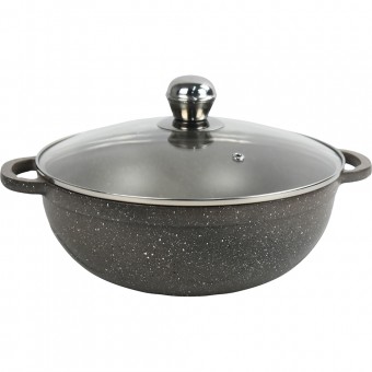 VINTON Non Stick Diecast Wok With Lid 24cm