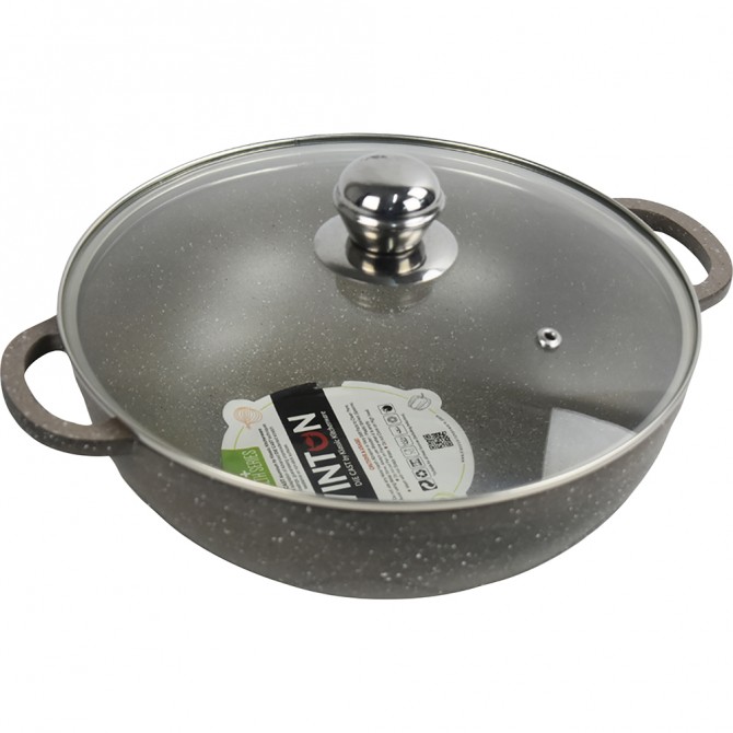 VINTON Non Stick Diecast Wok With Lid 24cm image