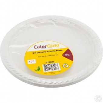 Recyclable Plastic Plates 10'' 8pack