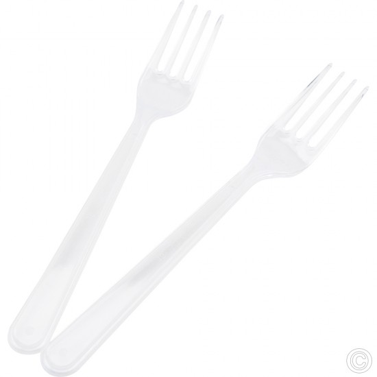 Disposable Heavy Duty Forks 50pack Clear image