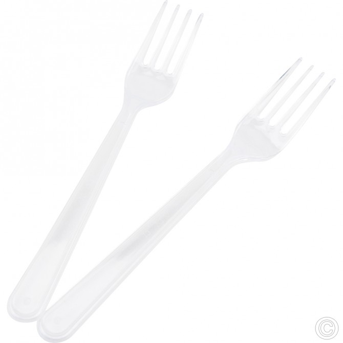 Disposable Heavy Duty Forks 50pack Clear image