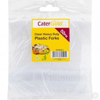 Reusable Heavy Duty Forks 50pack Clear