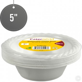 Reusable Plastic Bowl 5'' 30pack