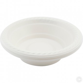 Reusable Plastic Bowls 6'' 20pack White