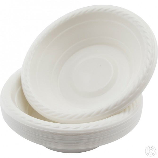 Recyclable Plastic Bowls 6'' 50pack PLASTIC DISPOSABLE image