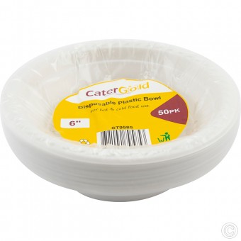 Reusable Plastic Bowls 6'' 50pack