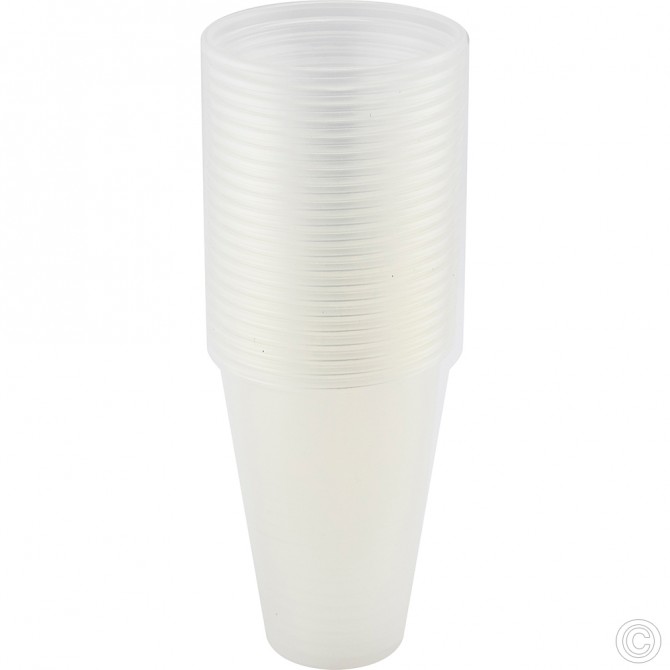 Recyclable Plastic Cups 0.5 Pint 20pack Clear image