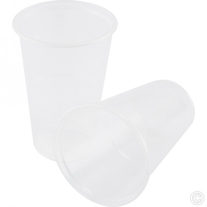 Recyclable Plastic Cups 0.5 Pint 20pack Clear image