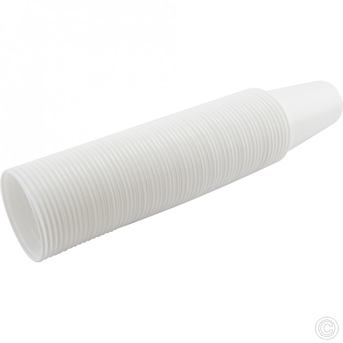 Recyclable Plastic Cups 7oz 100pack White image