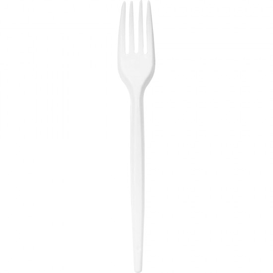 Reusable Plastic Fork 100 Pack Black PLASTIC DISPOSABLE image