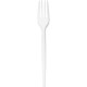 Reusable Plastic Forks 100pack White PLASTIC DISPOSABLE image