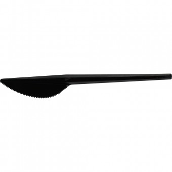 Reusable Plastic Knives 100 Pack Black