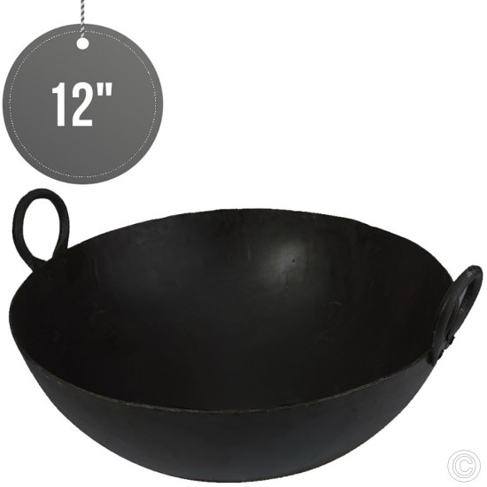 Black Iron Kadai Wok 12 PROF SERIES COOKWARE, COOKWARE image