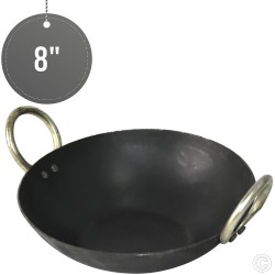 Black Iron Kadai Wok 8