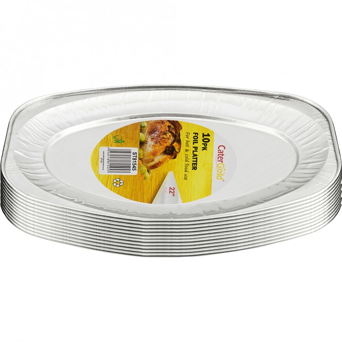 Heavy Duty Aluminium Oval Foil Platter 22