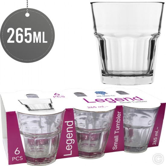 Legend Tumblers 265ML Octa Base 6 pack SERVEWARE, GLASSWARE image