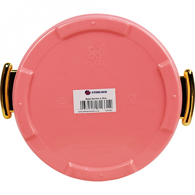 Hot Pot Food Warmer Thermal Insulated Casserole Serving Dish Set Pink Rebel 1-2-3L (3 Pieace Set) image